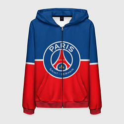 Толстовка 3D на молнии мужская FC PSG, цвет: 3D-красный