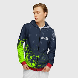 Толстовка 3D на молнии мужская AC DС, цвет: 3D-красный — фото 2