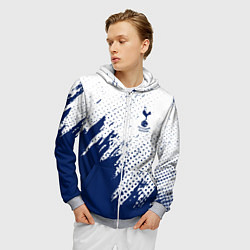 Толстовка 3D на молнии мужская Tottenham Hotspur, цвет: 3D-меланж — фото 2