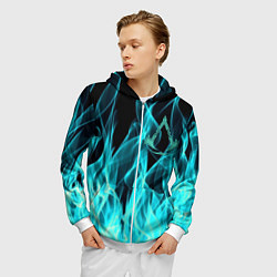 Толстовка 3D на молнии мужская ASSASSINS CREED VALHALLA, цвет: 3D-белый — фото 2