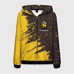 Толстовка 3D на молнии мужская AMONG US АМОНГ АС, цвет: 3D-черный