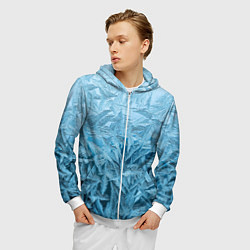 Толстовка 3D на молнии мужская Иней, цвет: 3D-белый — фото 2