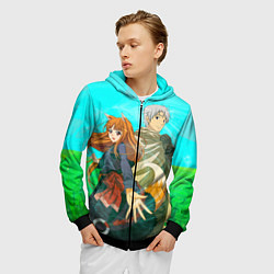 Толстовка 3D на молнии мужская Волчица и пряности, цвет: 3D-черный — фото 2