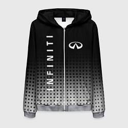 Толстовка 3D на молнии мужская Infiniti, цвет: 3D-меланж