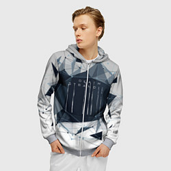 Толстовка 3D на молнии мужская DEATH STRANDING, цвет: 3D-меланж — фото 2
