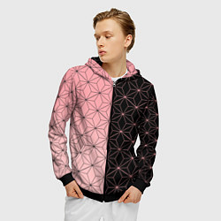 Толстовка 3D на молнии мужская КОСТЮМ НЕЗУКО NEZUKO, цвет: 3D-черный — фото 2