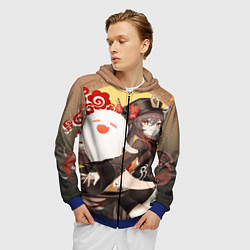 Толстовка 3D на молнии мужская GENSHIN IMPACT HU TAO, цвет: 3D-синий — фото 2