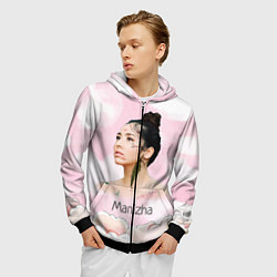 Толстовка 3D на молнии мужская Манижа Manizha, цвет: 3D-черный — фото 2