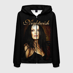 Толстовка 3D на молнии мужская Nightwish, цвет: 3D-черный