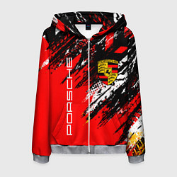 Толстовка 3D на молнии мужская PORSCHE ПОРШЕ ГРАНЖ, цвет: 3D-меланж