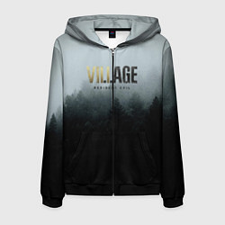 Толстовка 3D на молнии мужская Resident Evil Village, цвет: 3D-черный