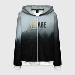 Толстовка 3D на молнии мужская Resident Evil Village, цвет: 3D-белый