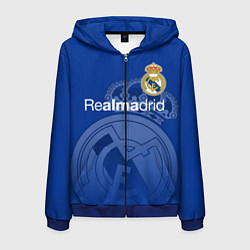 Толстовка 3D на молнии мужская REAL MADRID РЕАЛ МАДРИД, цвет: 3D-синий