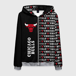 Толстовка 3D на молнии мужская CHICAGO BULLS 7, цвет: 3D-меланж