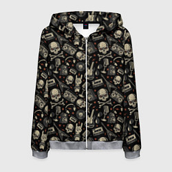 Мужская толстовка на молнии Scull pattern rock