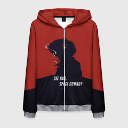 Толстовка 3D на молнии мужская Cowboy Bebop - Spike, цвет: 3D-меланж