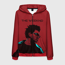 Толстовка 3D на молнии мужская The weeknd, цвет: 3D-красный