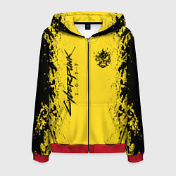 Толстовка 3D на молнии мужская CYBERPUNK 2077 КИБЕРПАНК 2077, цвет: 3D-красный