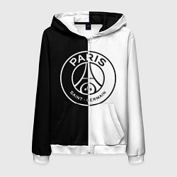 Мужская толстовка на молнии ФК ПСЖ PSG BLACK & WHITE