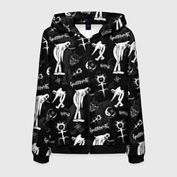 Толстовка 3D на молнии мужская Ghostemane, цвет: 3D-черный