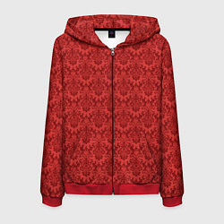 Толстовка 3D на молнии мужская Красная готика, цвет: 3D-красный