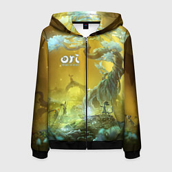 Толстовка 3D на молнии мужская Ori Ori and the Will of the Wisps, цвет: 3D-черный