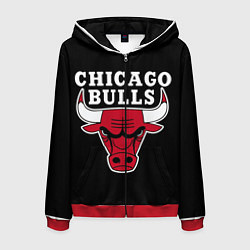 Толстовка 3D на молнии мужская B C Chicago Bulls, цвет: 3D-красный