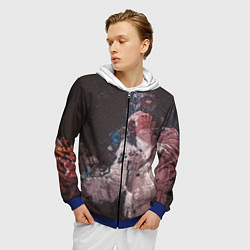 Толстовка 3D на молнии мужская Paul de Technoir, цвет: 3D-синий — фото 2
