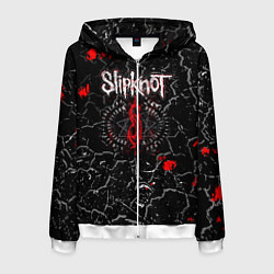 Толстовка 3D на молнии мужская Slipknot Rock Слипкнот Музыка Рок Гранж, цвет: 3D-белый