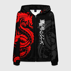 Мужская толстовка на молнии Токийские Мстители: Красный дракон