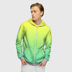 Толстовка 3D на молнии мужская Витражная мозаика, цвет: 3D-меланж — фото 2