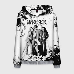 Толстовка 3D на молнии мужская Maneskin Монэскин, рок - группа, цвет: 3D-меланж