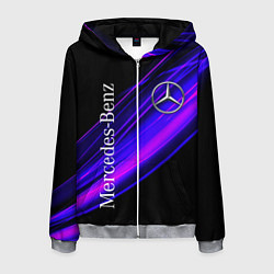 Толстовка 3D на молнии мужская MERCEDES-BENZ МЕРСЕДЕС-БЕНЗ ПУРПУРНЫЙ, цвет: 3D-меланж