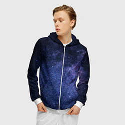 Толстовка 3D на молнии мужская Night sky, цвет: 3D-белый — фото 2
