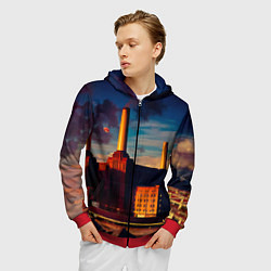 Толстовка 3D на молнии мужская Animals - Pink Floyd, цвет: 3D-красный — фото 2