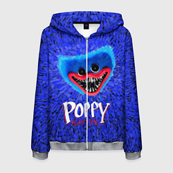 Толстовка 3D на молнии мужская Хагги Вагги - Поппи Плейтайм, цвет: 3D-меланж