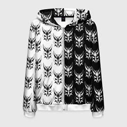 Толстовка 3D на молнии мужская GENSHIN IMPACT XIAO MASK ГЕНШИН ИМПАКТ СЯО МАСКА, цвет: 3D-белый