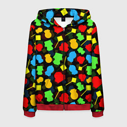 Толстовка 3D на молнии мужская SOUTH PARK ЮЖНЫЙ ПАРК НОВОГОДНИЙ УЗОР, цвет: 3D-красный