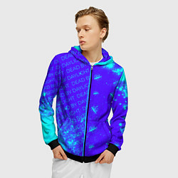 Толстовка 3D на молнии мужская DEAD BY DAYLIGHT Краски Паттерны, цвет: 3D-черный — фото 2
