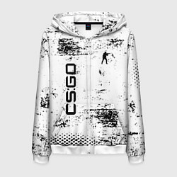 Толстовка 3D на молнии мужская Кс го : cs go, цвет: 3D-белый