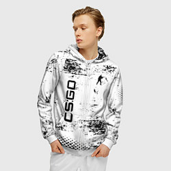Толстовка 3D на молнии мужская Кс го : cs go, цвет: 3D-белый — фото 2