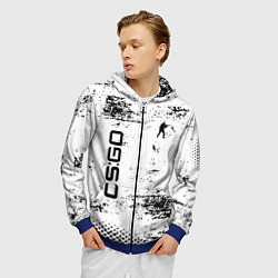Толстовка 3D на молнии мужская Кс го : cs go, цвет: 3D-синий — фото 2