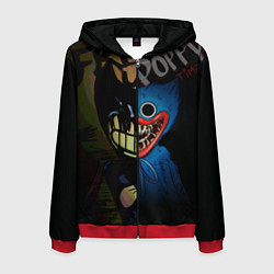 Толстовка 3D на молнии мужская POPPY PLAYTIME BENDY AND THE INK MACHINE, цвет: 3D-красный