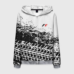 Толстовка 3D на молнии мужская F1 Формула 1 Mini Logo, цвет: 3D-меланж