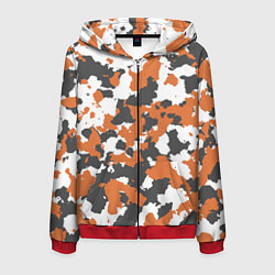 Мужская толстовка на молнии Orange Camo