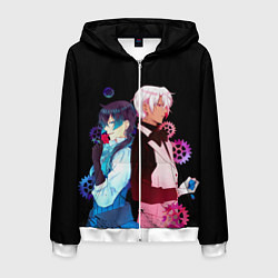 Толстовка 3D на молнии мужская Мемуары, цвет: 3D-белый