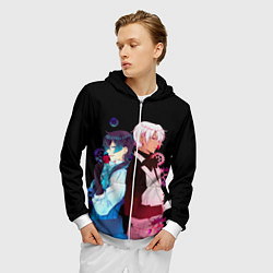 Толстовка 3D на молнии мужская Мемуары, цвет: 3D-белый — фото 2