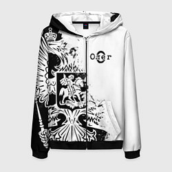 Толстовка 3D на молнии мужская ОЛЕГ ГЕРБ, цвет: 3D-черный