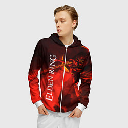 Толстовка 3D на молнии мужская MALENIA - ELDEN RING ЕЛДЕН РИНГ, цвет: 3D-белый — фото 2