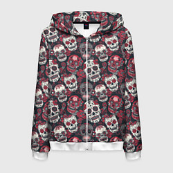 Мужская толстовка на молнии День мертвых Черепа Мексика